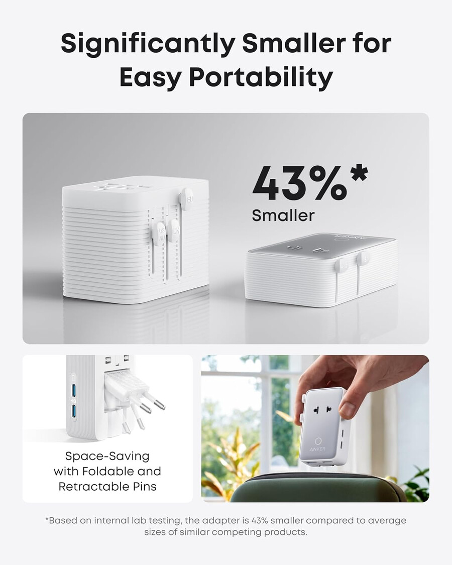 anker nano travel adapter 5-in-1 20w 1-pack